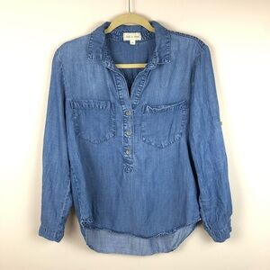 Cloth & Stone - Roll Tab Sleeve Popover Shirt